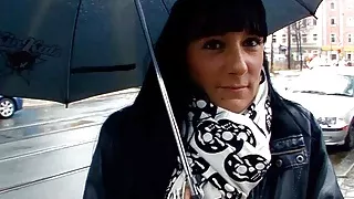 German MILF in Leather Leggings Picked up and Fucked on the Street