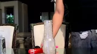 Naughty twink Micah Andrews uses dildo and fleshlight solo