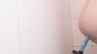 Self Ass Fucking Crossdresser with A Homemade Dildo