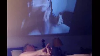 bating in bed and cumming and watching myself on video