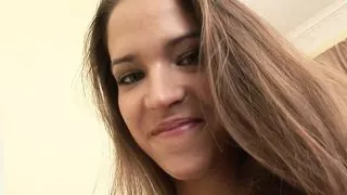 Petite 18yo brunette Teen gets a cumshot on her hairy Pussy