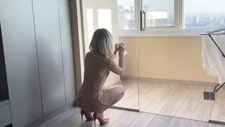 Stepmom Fucks Herself With A Dildo, Squirts And Pisses