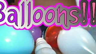 Balloonbanger 57) Step Pop Balloon Fetish - No Nudity-Retro