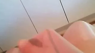 Enjoying my shiny pantyhose