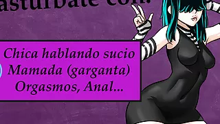 Spanish JOI hentai with Lucy. Sexo en la primera cita.