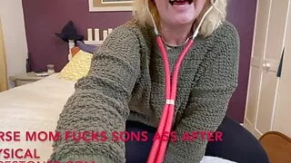 Nurse Mommy walks her son through his dr physical 006