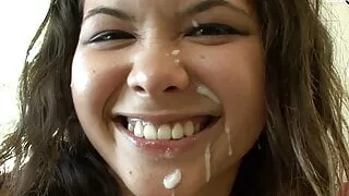 Curvy brunette babe with natural tits gets an anal fuck