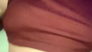 playing with my delicious tits