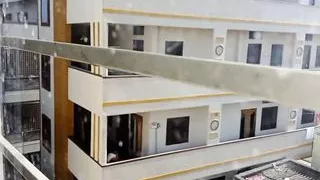 Rajesh masturbating, flashing to auntys from window, cumming