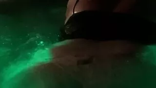 Big Booty Milf in hot tub