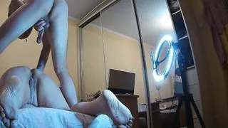 riesige Muschi mit Sperma bedeckt nach Doggystyle-Sex