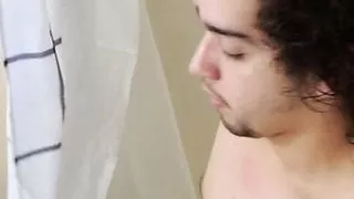 Straight teen with saggy balls and long hair