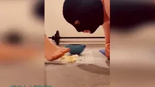 Eat your fruit, little buddy, it's healthy for you