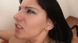 Milf in black leather underwear fucking boyfriend