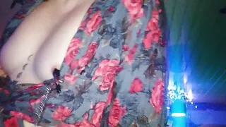 HarleyQHardcore dancing, schoolgirl buttplug and clamps. Wow