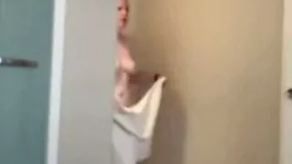 Mom get naked in hotel room whilst sharing bed with step son