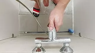 Gym shower wank