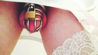 Erika Oak Cums In Chastity From Her Vibrator