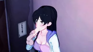 Chizuru Mizuhara: Gives A Quick Blowjob In A Public Bathroom
