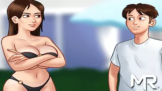 SummertimeSaga - Swimsuit and Wet Pussy in the Kitchen E2 #