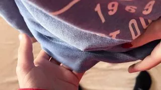 Stepbrother cums in my panties and I will wear them all day