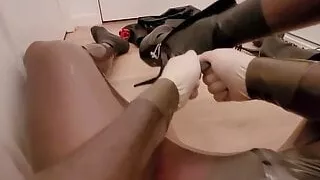 Selfbondage latex - Chastity, nose mask p1