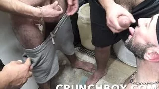 amazing gang bang with  real straigths boys arabs sucked by
