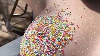 Baden, Rimjob, Sklavin, Dünn, Gefesselt, Peitsche