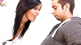 Female Teacher Cougar seduces Big Dick Young Guy to Fuck her