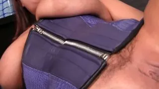 Redhead with big tits has some fun fucking herself