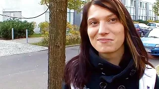 GERMAN COLLEGE GIRL PICKED UP AND FUCKED BY HUGE COCK – CASTING