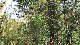 Running naked in the forest, funny dick swinging around.SEX