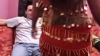 Fuck that hot belly dancer! Threesome anal fuck!