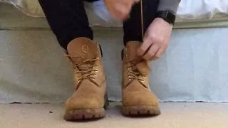 Taking boots off