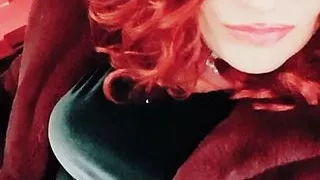 Crossdresser tatiana smoking with my high heel boots