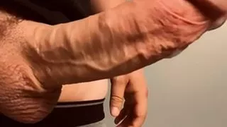 Fat And White Cock Cumming In  Slow Motion!