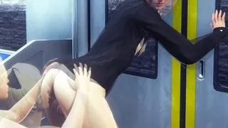 Yaoi Femboy - Seth bekommt seinen Arsch im Zug gegessen