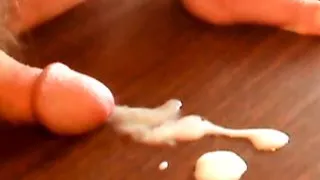 at work spilling jizz on my desk