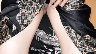 Try woman clothes in department store