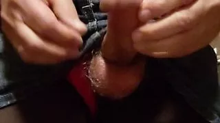 Crossdress and cum on pantyhose.