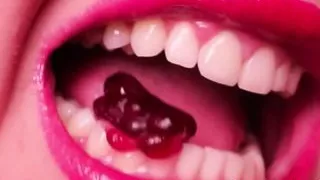 Very sharp natural teeth # 1 – model Anastasia Gree