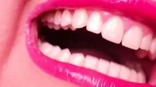 Very sharp natural teeth # 8 – model Anastasia Gree