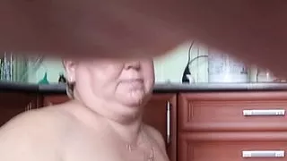 jerking off a dick and cumming on her face