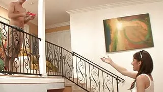 Brunette Teen Girl with natural tits wants to taste the cum