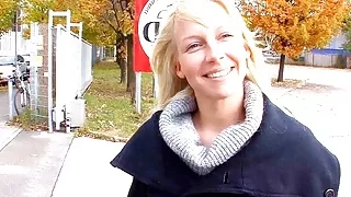 Cute German College Girl Picked Up and Fucked at Casting by Ugly Guy