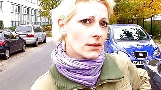 Shy German Housewife Picked Up for Porn Casting Sex Without Condom