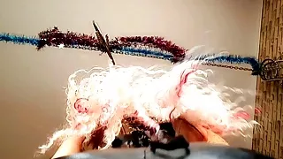 Dominatrix facesitting with her ass and her strapon for you