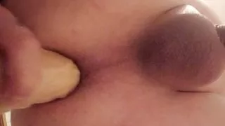 And here I am in the bathroom doing anal