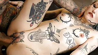 River Dawn Ink gets some new ink, then gets fucked