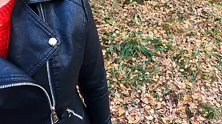 Caught while jerking me off! Risky public handjob cute teen